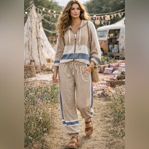 🆕 SET POL Gauze DISTRESSED Set in Latte
NWOT